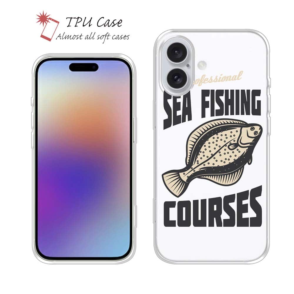 ソフトケース iPhone15 Pro Max 15 Plus クリアケース iPhone14 Pro Max iPhone13 mini iPhone12 iPhone SE Xperia 10 V Galaxy AQUOS sense arrows Pixel 8a Pro 釣り 魚 ルアー セット TPU 透明 FLAT FISH （カレイ）