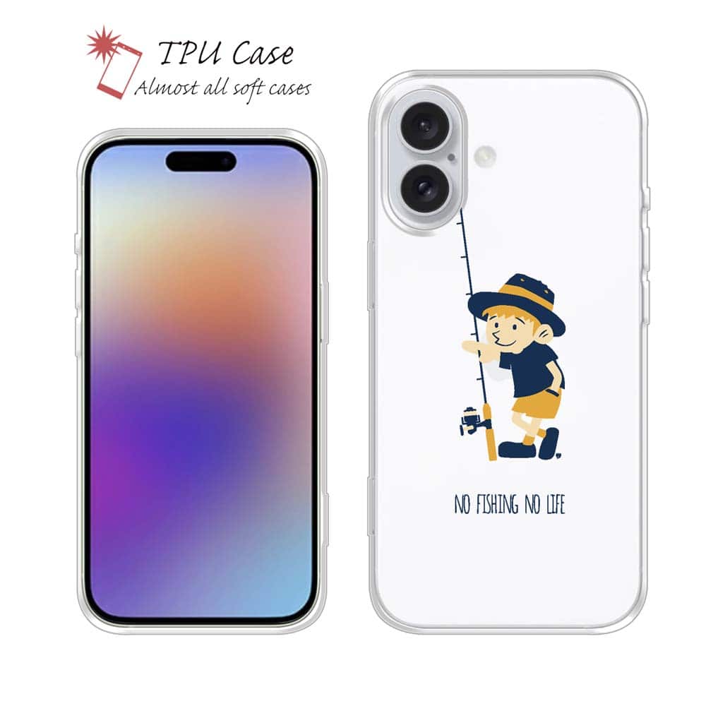 ソフトケース iPhone17 Pro Max iPhone Air クリアケース iPhone16e Pro Max iPhone15 Pro Max iPhone14 Plus iPhone13 mini Xperia 10 VII Galaxy AQUOS sense arrows Pixel10 Pro XL 釣り 魚 ルアー 透明 釣りざんまい 釣りに行きたい少年