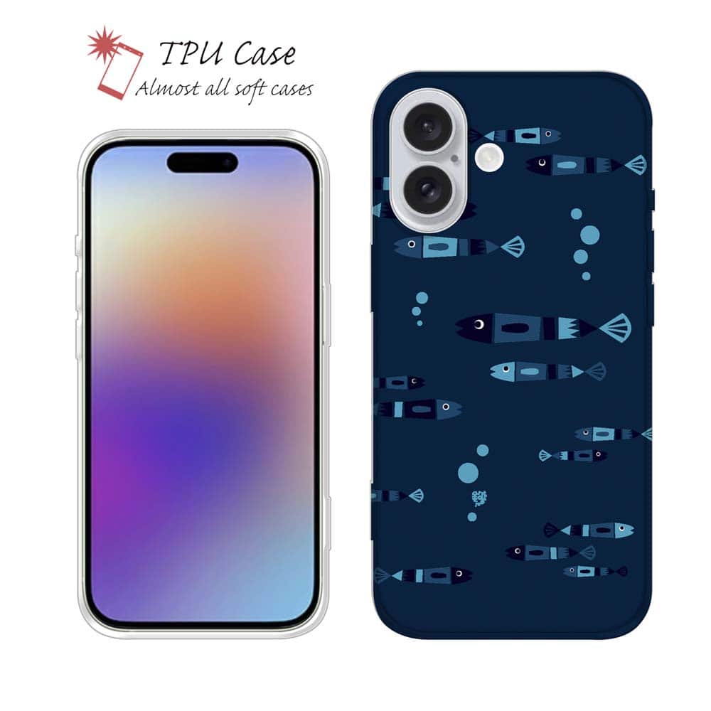 ソフトケース iPhone17 Pro Max iPhone Air クリアケース iPhone16e Pro Max iPhone15 Pro Max iPhone14 Plus iPhone13 mini Xperia 10 VII Galaxy AQUOS sense arrows Pixel10 Pro XL 釣り 魚 ルアー 透明 釣りざんまい レトロフィッシュ_ダーク