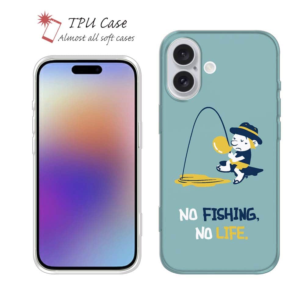 ソフトケース iPhone17 Pro Max iPhone Air クリアケース iPhone16e Pro Max iPhone15 Pro Max iPhone14 Plus iPhone13 mini Xperia 10 VII Galaxy AQUOS sense arrows Pixel10 Pro XL 釣り 魚 ルアー 透明 釣りざんまい ウトウトアングラー_ミント