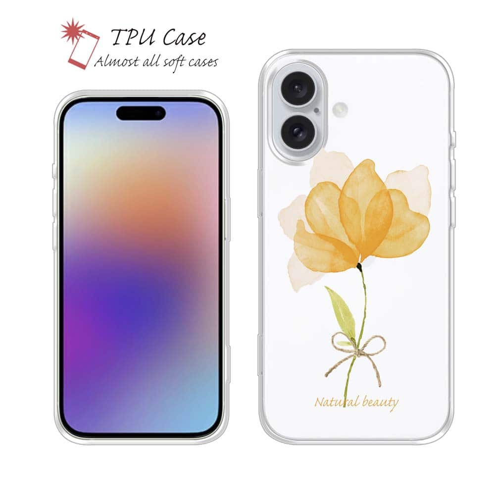 ソフトケース iPhone17 Pro Max iPhone Air クリアケース iPhone16e Pro Max iPhone15 Pro Max iPhone14 Plus iPhone13 mini Xperia 10 VII Galaxy AQUOS sense arrows Pixel10 Pro XL かわいい カラフル 花 花柄 黄色の花 自然の美し