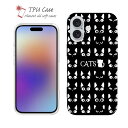 ソフトケース iPhone16 Pro Max 16 Plus クリアケース iPhone15 Pro Max iPhone14 Plus iPhone13 mini Xperia 10 VI Galaxy AQUOS sense arrows Pixel9a Pro かわいい 猫 ネコ ねこ 雑貨 TPU 透明 黒猫たち