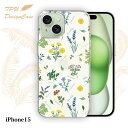 【14時までの注文で当日発送】 iPhone15 ソフトケース TPU クリアケース 透明 アイフォン15 ケース おしゃれ カラフル かわいい 花 花柄 ボタニカル柄