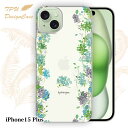  iPhone15 Plus ソフトケース TPU クリアケース 透明 アイフォン15プラス ケース おしゃれ カラフル かわいい 花 花柄 あじさいロード