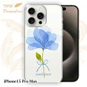 【楽天スーパーSALE 50%OFF】 iPhone15 Pro Max ソフトケース TPU クリアケース 透明 アイフォン15プロマックス ケース おしゃれ カラフル かわいい 花 花柄 青い花 嬉しいニュース