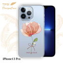 【お買い物マラソン 30%OFF】 【14時までの注文で当日発送】 iPhone13 Pro ソフトケース TPU クリアケース 透明 アイフォン13プロ ケース おしゃれ カラフル かわいい 花 花柄 ピンクの花 困難に打ち勝つ