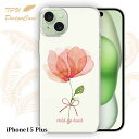 iPhone15 Plus ソフトケース TPU クリアケース 透明 アイフォン15プラス ケース おしゃれ カラフル かわいい 花 花柄 ピンクの花 困難に打...