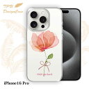 【14時までの注文で当日発送】 iPhone16 Pro ソフトケース TPU クリアケース 透明 アイフォン16 プロ ケース おしゃれ カラフル かわいい 花 花柄 ピンクの花 困難に打ち勝つ