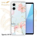 【14時までの注文で当日発送】 Xperia 10 VI SO-52E / SOG14 ソフトケース TPU クリアケース 透明 エクスペリア10 マークシックス ケース おしゃれ カラフル かわいい 花 花柄 プランツデザイン No.4
