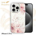 【楽天スーパーSALE 50%OFF】 iPhone15 Pro ソフトケース TPU クリアケース 透明 アイフォン15プロ ケース おしゃれ カラフル かわいい 花 花柄 スプリングピンク