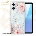 【14時までの注文で当日発送】 Xperia 10 VI SO-52E / SOG14 ソフトケース TPU クリアケース 透明 エクスペリア10 マークシックス ケース おしゃれ カラフル かわいい 花 花柄 スプリングピンク