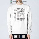 釣り トレーナー 長袖 魚図鑑 1890年版8.4oz (オンス) 綿100% メンズ レディース 洗濯 大きいサイズ ホワイト ブラック ディープ ネイビー ...