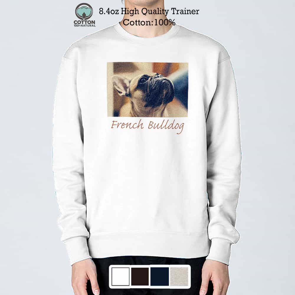 トレーナー 長袖 フレンチブルドッグ 8.4oz (オンス) 綿100% メンズ レディース 洗濯 大きいサイズ ホワイト ブラック ディープ ネイビー オート...