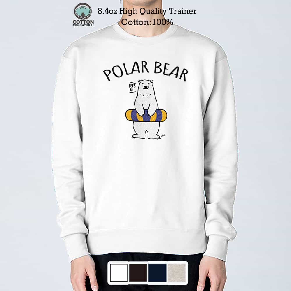 トレーナー 長袖 シロクマさんと浮き輪(wakat) 8.4oz (オンス) 綿100% メンズ レディース 洗濯 大きいサイズ ホワイト ブラック ディープ ...