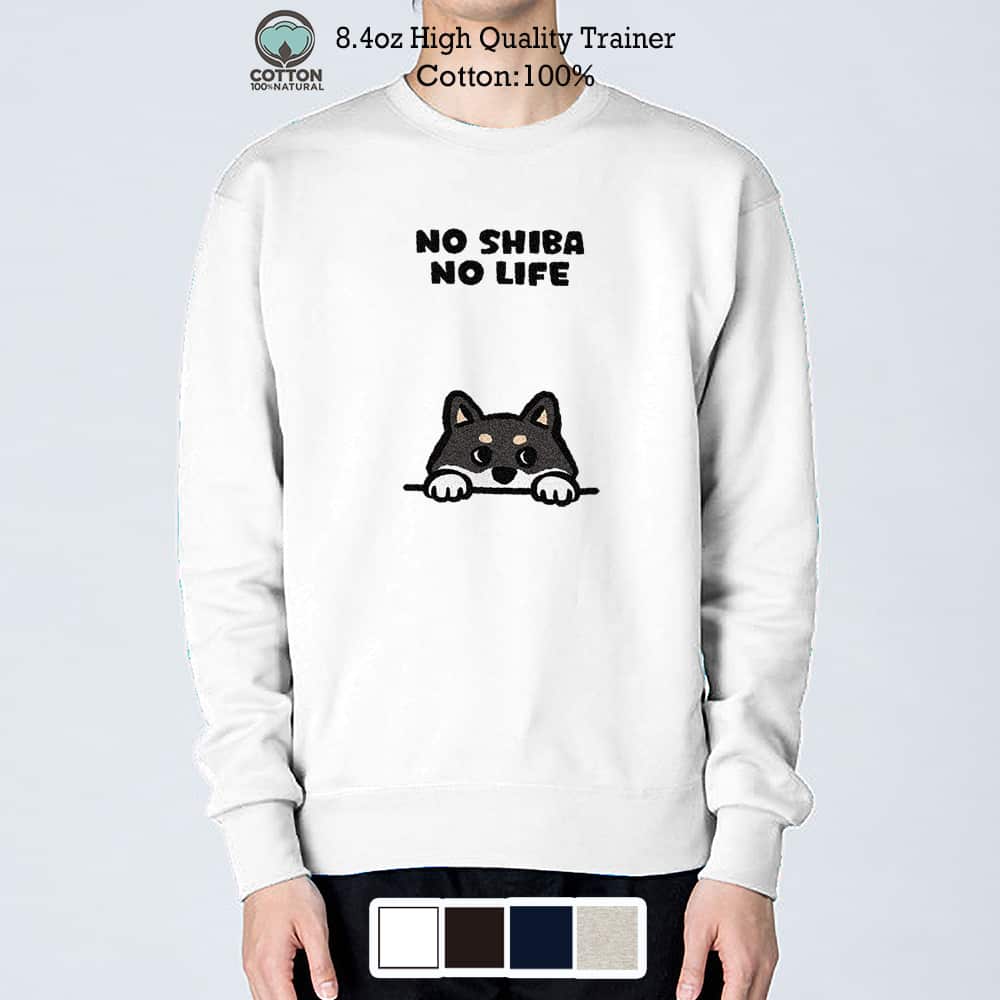トレーナー 長袖 何か気になる柴犬_黒柴(wakat) 8.4oz (オンス) 綿100% メンズ レディース 洗濯 大きいサイズ ホワイト ブラック ディープ...