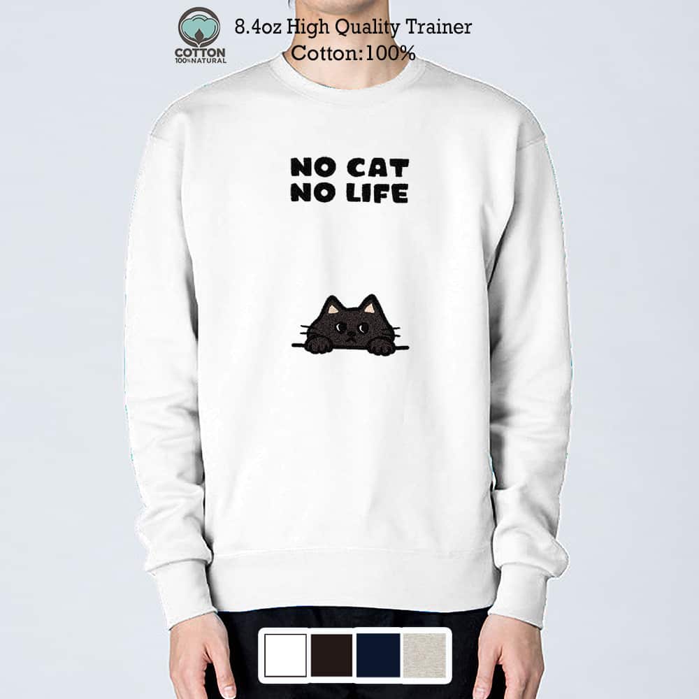 トレーナー 長袖 何か気になる黒猫(wakat) 8.4oz (オンス) 綿100% メンズ レディース 洗濯 大きいサイズ ホワイト ブラック ディープ ネイ...