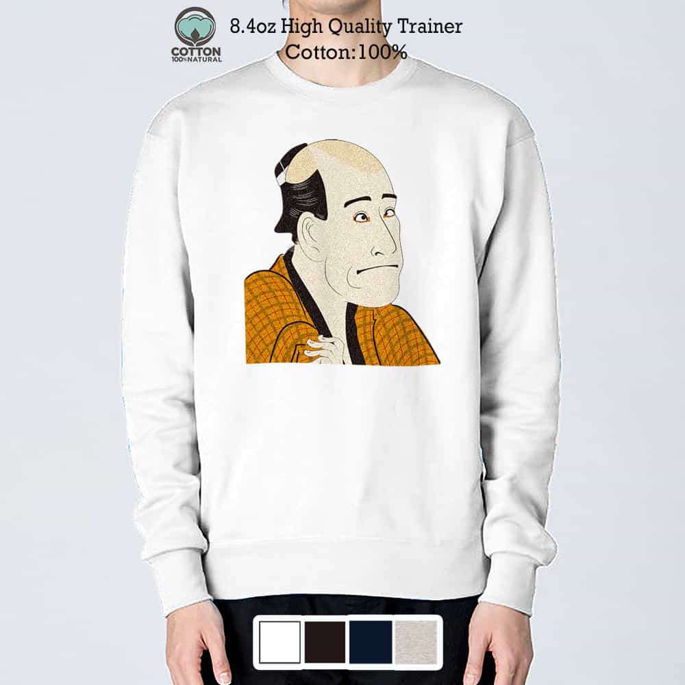 トレーナー 長袖 浮世絵 役者大首絵02 8.4oz (オンス) 綿100% メンズ レディース 大きいサイズ ホワイト ブラック ディープ ネイビー オートミ...
