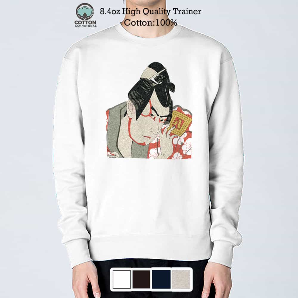 トレーナー 長袖 浮世絵 歌舞伎役者 8.4oz (オンス) 綿100% メンズ レディース 大きいサイズ ホワイト ブラック ディープ ネイビー オートミール...