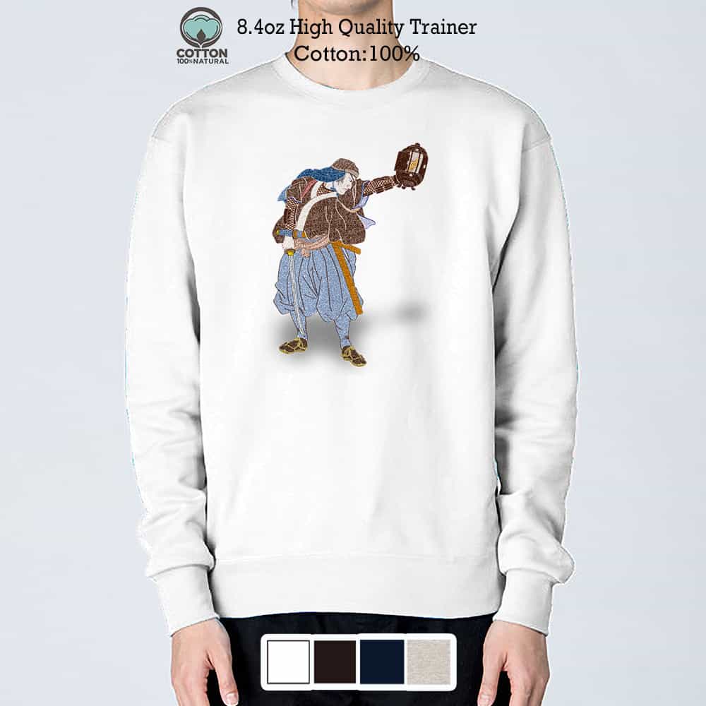 トレーナー 長袖 浮世絵 武者絵 8.4oz (オンス) 綿100% メンズ レディース 大きいサイズ ホワイト ブラック ディープ ネイビー オートミール 白...