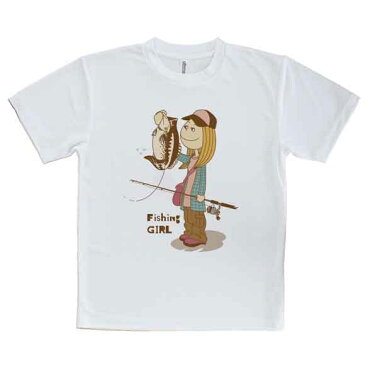 釣り Tシャツ アウトドア 釣りガール イラスト ブラックバス 釣り 魚 ルアー T シャツ メンズ 半袖 ロゴ 文字 春 夏 秋 インナー 安い 面白い 大きいサイズ 洗濯 ポリエステル 送料無料