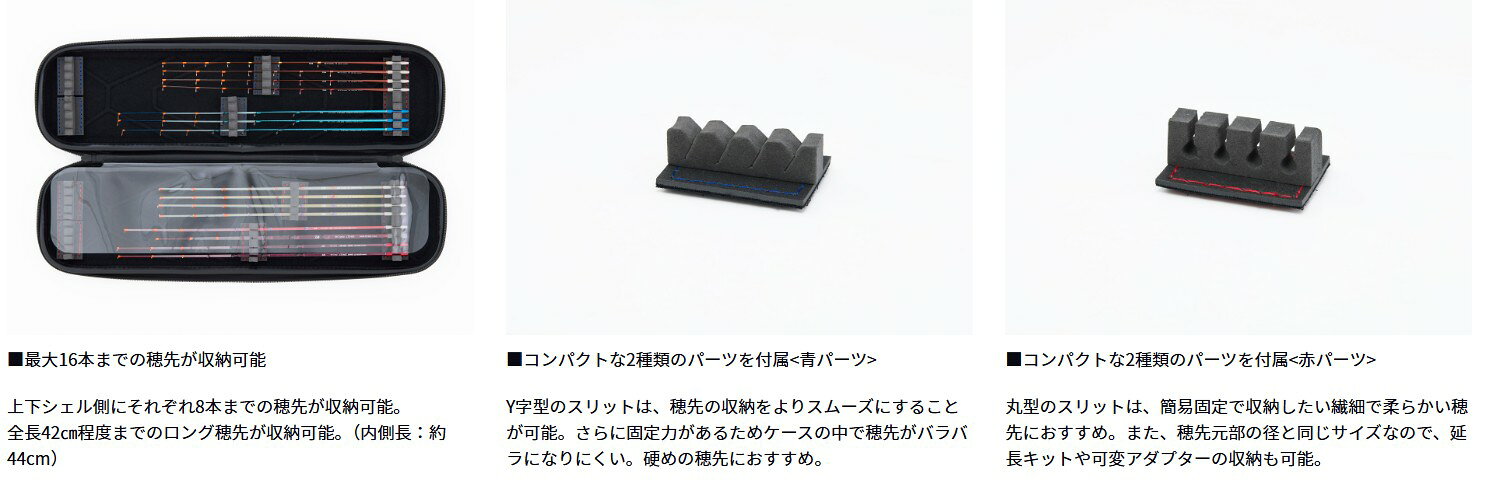ダイワ (Daiwa) クリスティア ワカサギ 穂先ケース 45（C）ブラックシルバー