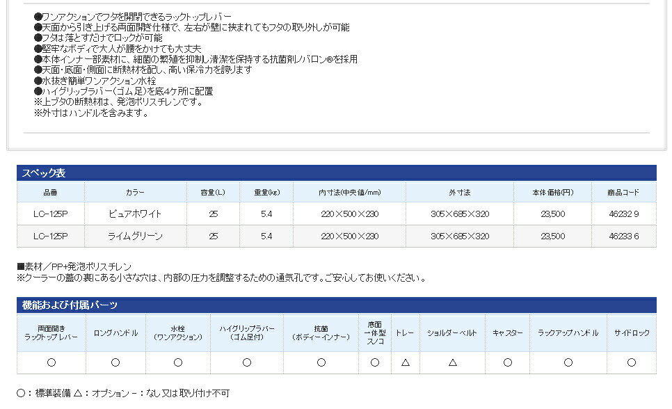 シマノ (Shimano) LC-125P ピュアホワイト SPAZA LIGHT 250 キャスター通販格安セール情報 楽天 通販