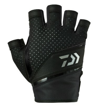 ダイワ (Daiwa) DG-2325 ブラック Lサイズ（フェイクレザーグローブ 5本カット）
