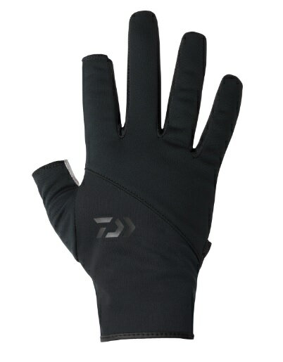 ダイワ (Daiwa) DG-5324W ブラック XLサイズ（防風ライトゲームグローブ 2本カット）