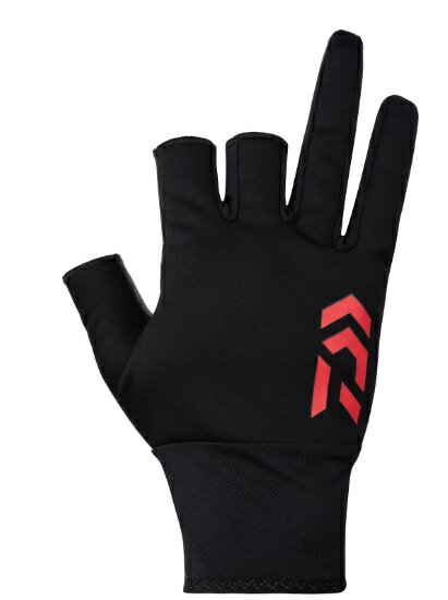 ダイワ (Daiwa) DG-8023W ブラック XLサイズ（防風ベルトレスグローブ 3本カット）