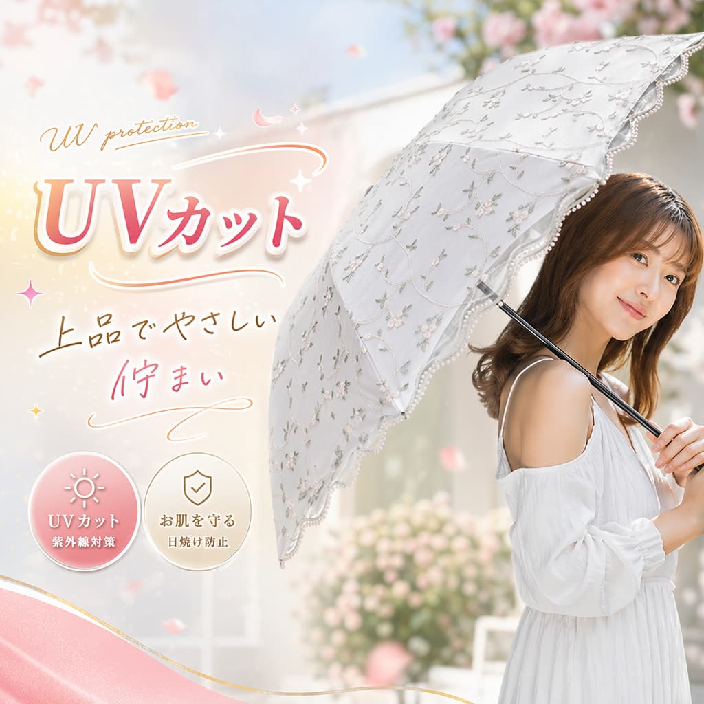 レース 日傘 レディース 日傘 UVカット 傘 折りたたみ ワンタッチ 傘 レディース 雨傘 UVカット 日傘 折りたたみ UVカット日傘 おしゃれ 軽量　紫外線対策 遮熱 コンパクト 日傘 通勤 通学 プレゼント 母の日 傘 日傘 完全遮光 晴雨兼用 傘