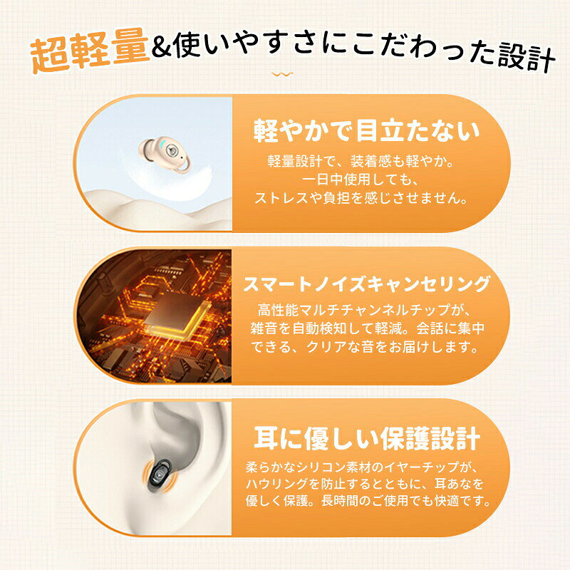 片耳式 集音器 ミミクリア 集音器 イヤホン型 超軽量 片耳 集音機 充電式 高齢者 ...