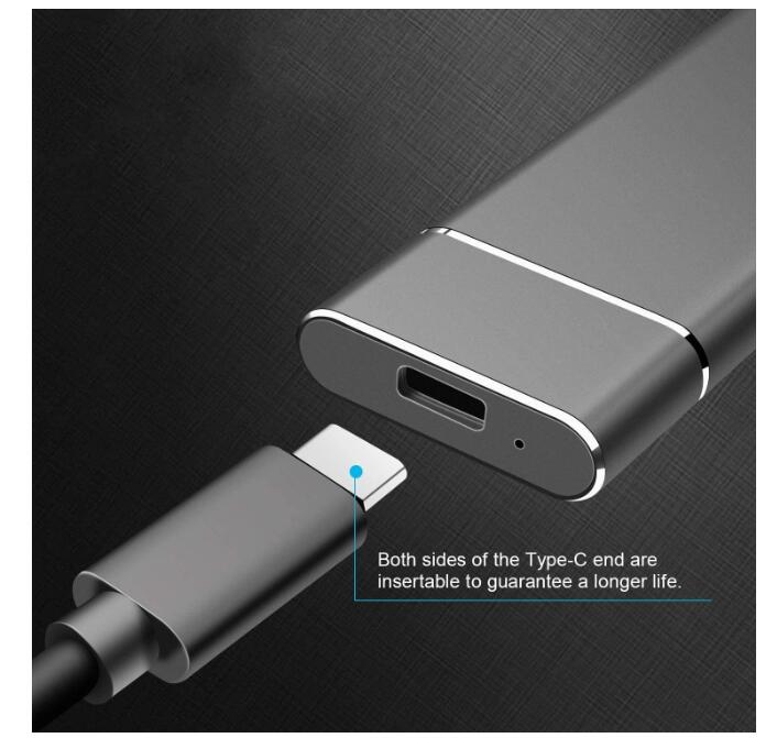 SSD 1TB 外付 ポータブルSSD 外付けハードディス USB-A/USB-C両対応 500GB 超薄型ポータブル ハードディスク 2TB USB3.1 Type-C 対応 スマホ互換可 耐衝撃 - Image 3