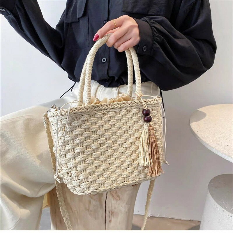 カゴバッグ 草編み ショルダーバッグ ハンドバッグ 肩掛けバッグ ストローバッグ ...