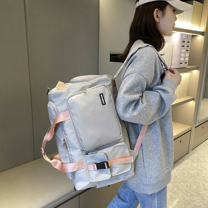 【最大5倍＋100円OFF】旅行バック ボストンバッグ キャリーオンバッグ レディース メンズ 旅行かばん 男女兼用 大容量 シンプル マザーズバッグ 軽量 折りたたみ コンパクト おしゃれ かわいい スポーツ 旅行 修学旅行 ジム ヨガ 出産 入院 部活 合宿 1泊 2泊 anhelopro-10003727 Anhelo サンプル画像3