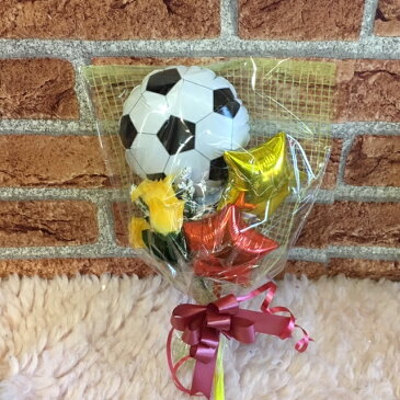プチブーケ850円 サッカーボール 野球ボール バスケットボール 音符 リボン ピアノ ダンス発表会 卒業式 卒部式 手のひらサイズのプチブーケ