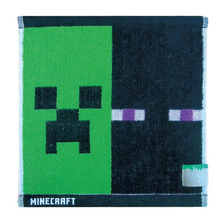 Minecraft グッズ ミニタオル タオルハンカチ クリーパー&エンダーマン ジャガード織り マインクラフト 539139