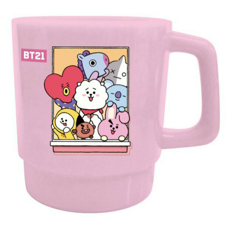 BT21 グッズ スタッキングマグ コップ ピンク 540883のサムネイル