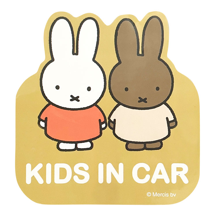 ミッフィー グッズ マグネットカーサイン KIDS IN CAR ミッフィー メラニー カー用品 713079