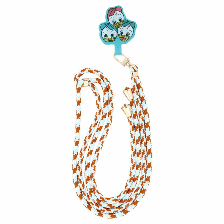 ヒューイ&デューイ&ルーイ ZRS1 携帯ロープストラップ スマホショルダー ストラップ 肩掛け ディズニーレトロ