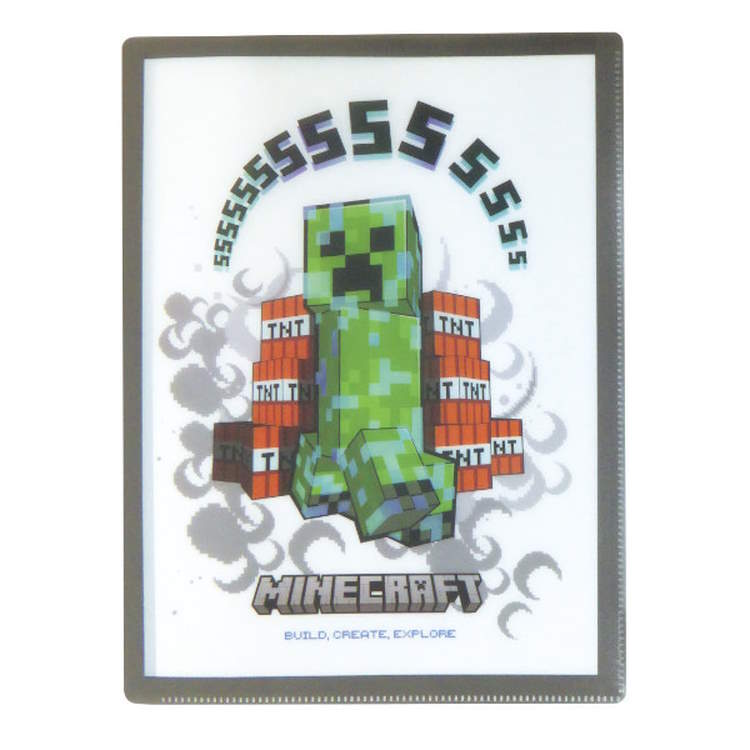 Minecraft マインクラフト グッズ ハードカバーポケットクリアファイル クリーパー A4サイズ 6ポケット 556662