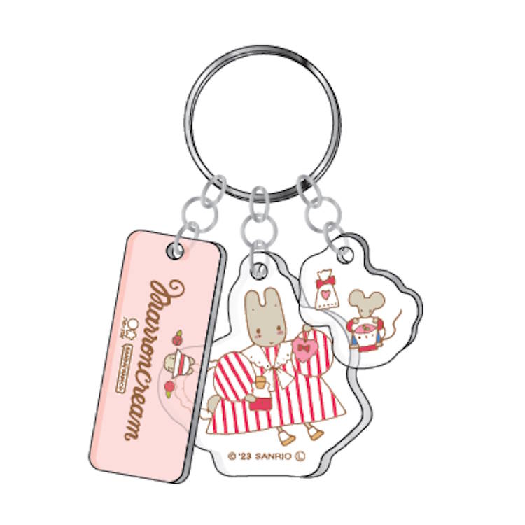 マロンクリーム アクリルキーホルダー 3連 キーリング レトロサンリオキャラクターズ 第2弾 721521のサムネイル