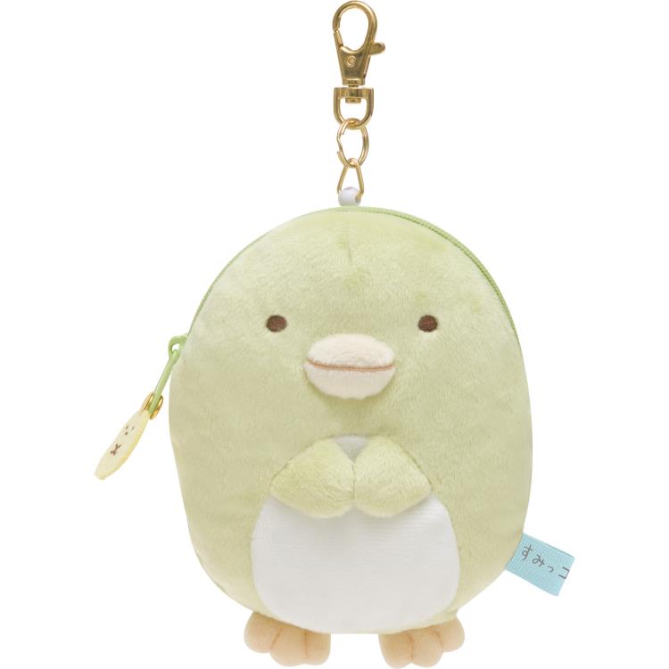 すみっコぐらし ぬいぐるみリール付パスケース ぺんぎん? 定期入れ ミニポーチ