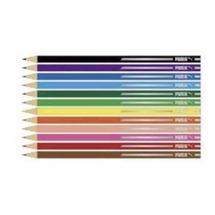 プーマ 色鉛筆 12色 缶ケース入 新入学シリーズ PUMA 189432