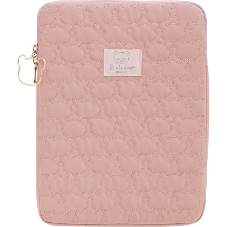 リラックマ タブレットケース あなたとまどろむリラックマ ピンク キルティング