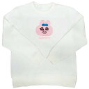 おぱんちゅうさぎ グッズ トレーナー カオ ホワイト レディース Lサイズ相当 275199