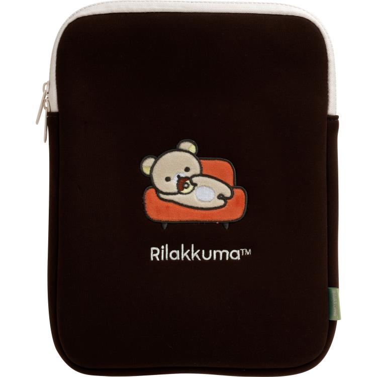 リラックマ タブレット・PCケース BASIC RILAKKUMA HOME CAFE タブレットカバー パソコン ポーチ 黒 ブラック 小学生 小学校