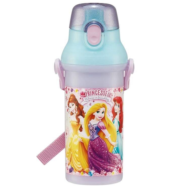 ディズニープリンセス PSB5SANAG 抗菌 直飲みワンタッチプラボトル 480ml 水筒 スケーター