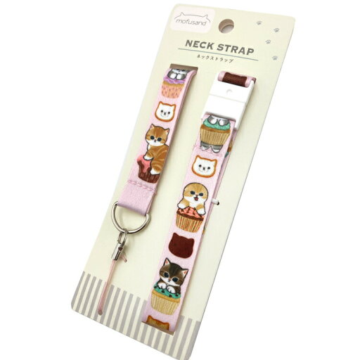 mofusand モフサンド グッズ ネックストラップ ピンク 114262 mofusand モフサンド グッズ ネックストラップ ピンク 114262