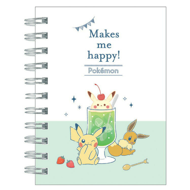 ポケットモンスター ポケモン グッズ A6Wリングノート おやつじかん A6サイズ ダブルリング 70枚 038881