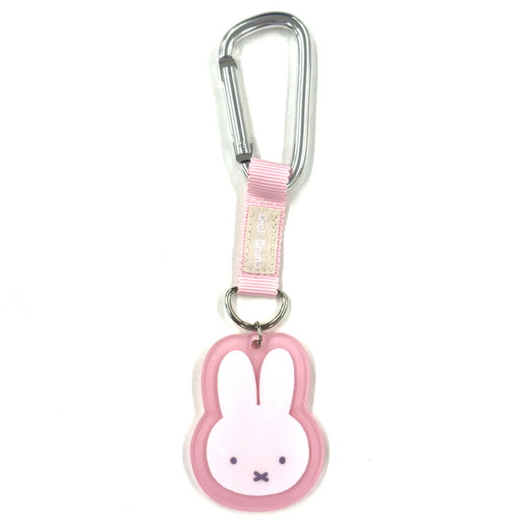 ミッフィー グッズ カラビナ付き アクリルキーホルダー フェイス ピンク 058329